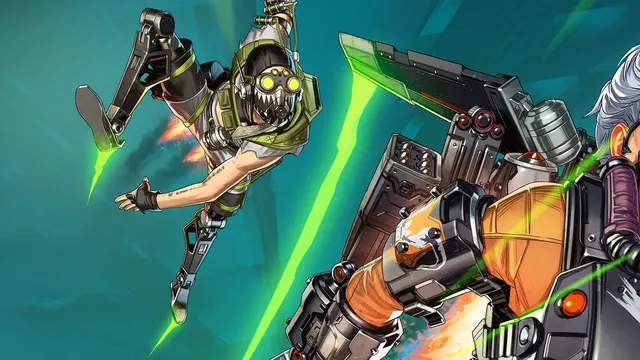 Apex Legends promotional art — legends dropping into Kings Canyon