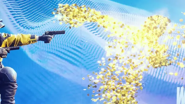 The Finals promotional art — contestants competing in a destructible arena